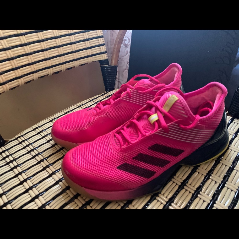 Pink ADIDAS workout shoes